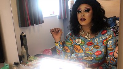 Beni becomes drag queen Asia Thorne