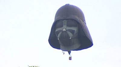 Giant Darth Vader takes to the skies