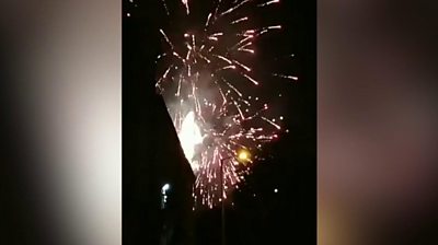 Fireworks exploding