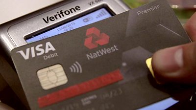 A debit card with fingerprint security