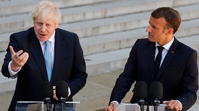 Boris Johnson and Emmanuel Macron