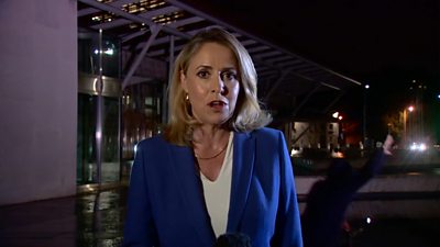 The BBC's Sarah Smith was reporting outside Holyrood.