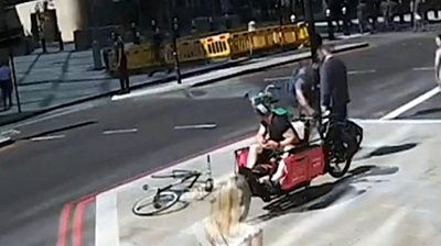 Hunt for cyclist who headbutted pedestrian to ground