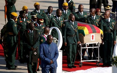 Mugabe's body arrives in Harare