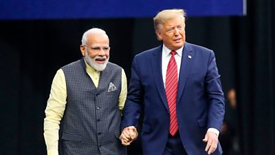 Indian Prime Minister Narendra Modi and US President Donald Trump