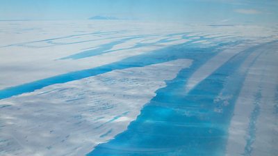 Meltponds on Amery Ice Shelf