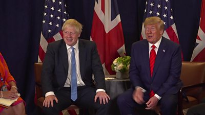 Boris Johnson with Donald Trump