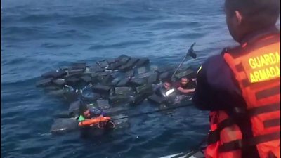 Men being rescued by coastgards