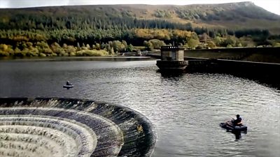 Two anglers were caught on camera close to an overflow at Ladybower Reservoir.