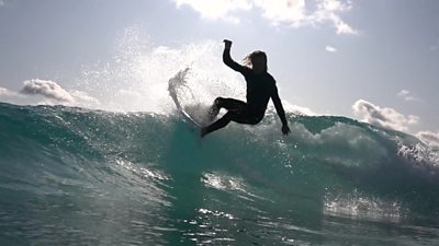 Surfer at The Wave