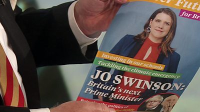 Jo Swinson image on election leaflet