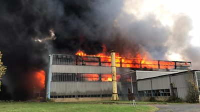 Large business park fire