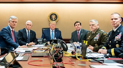 Trump and military officials