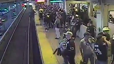 A station employee is being hailed as a hero for saving the man in Oakland, California.