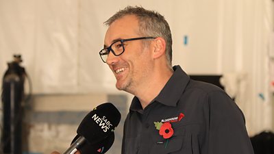 Yorkshire businessman Ian Warhurst delights in watching the Bloodhound car race in South Africa.