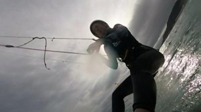 Ellie Aldridge in Kitefoil action