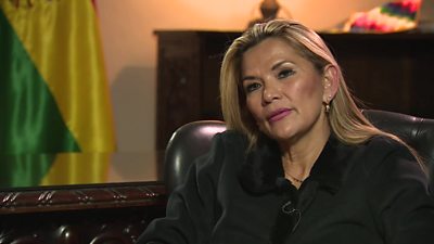 Bolivia's interim leader, Jeanine Áñez