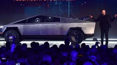 Tesla Cybertruck Elon Musk S New Vehicle Smashed During Demo Bbc News
