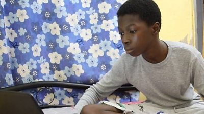 Fifteen-year-old Cheikh Bamba Diaby got into robotics after he had to unblock his sister's mobile phone.