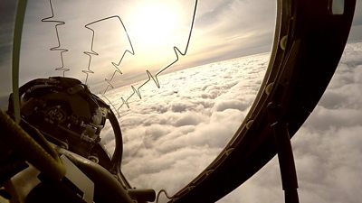 View from a Hawk aircraft