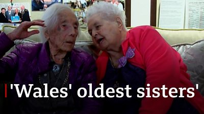 Sisters with a combined age of 208 are thought to be among Wales' oldest siblings.