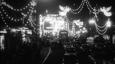 BBC Archive: 1960s - Christmas Lights for Belfast's Sandy Row - BBC