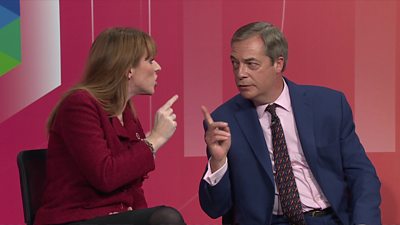 Angela Rayner and Nigel Farage