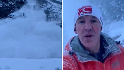 Man films avalanche while out for a jog