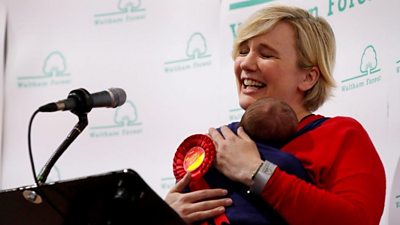 Stella Creasy with baby