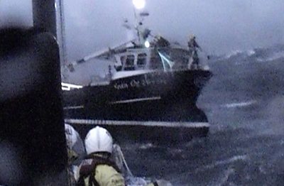 Five fishermen were rescued by the RNLI