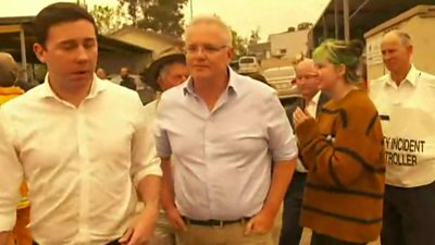 Australian PM heckled by bushfire victims