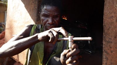 Blind mechanic Emeka Abugu