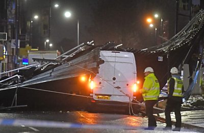 Roof Blown Off As High Winds Hit Slough Bbc News