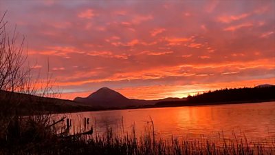 A spectacular red sky over Northern Ireland on Sunday night had many of you reaching for your cameras.