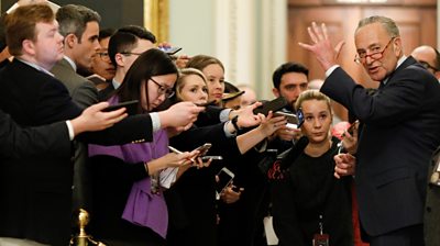 Chuck Schumer and press