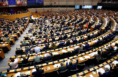 A sitting of the European parliament