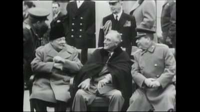 Newsreel footage of the Yalta summit from 1945