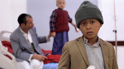 Children at a cancer hospital in Sanaa, Yemen