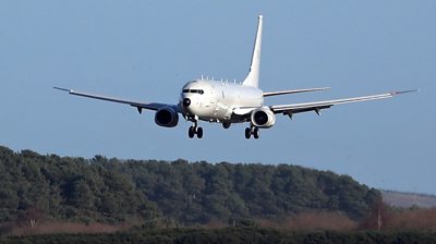 The plane is the first of nine Poseidon aircraft that will be operated from RAF Lossiemouth.