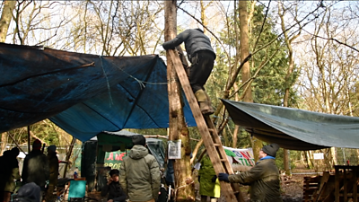 Cubbington Wood protesters set up camp in October