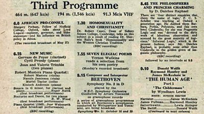 鶹Լ Third Programme listing, Radio Times 1955.