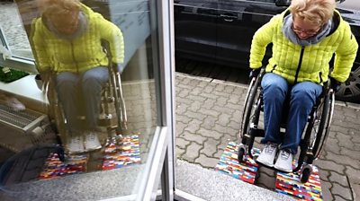 Woman solves wheelchair access problem - with Lego