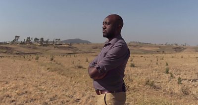 Emmanuel Igunza at the crash site