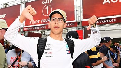An Australian Grand Prix fans gives a thumbs-down
