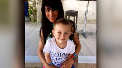 Rhian and her son Tristan