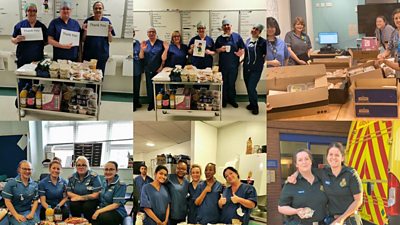 NHS staff have sent thank you pictures to Kelly