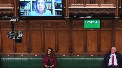 MPs social distancing in the House of Commons