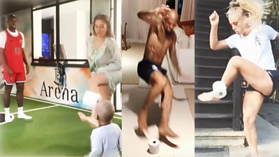 Footballers' stay at home videos