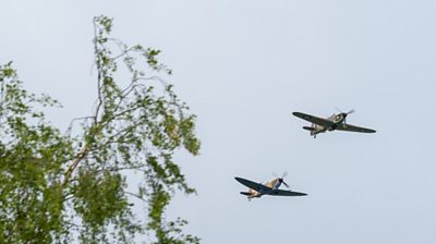 RAF flypast over Captain Tom Moore's house