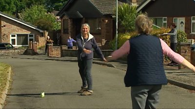 Every morning at 10 o'clock, the residents of Bryn Rhydd in Ruthin are keeping their morale up by doing a socially distanced exercise class.